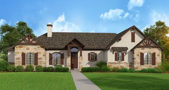 Ranch house plans 59-148 - front exterior, 2,322 sq ft, 3 bed, 2 bath house plans | Monster House Plans