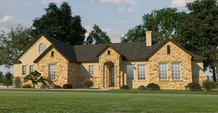 Traditional house plans 59-152 - front exterior, 2,338 sq ft, 3 bed, 2 bath house plans | Monster House Plans