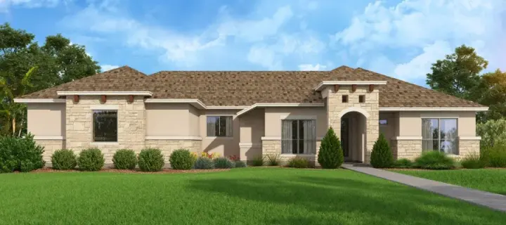 Mediterranean house plans 59-153 - front exterior, 2,338 sq ft, 4 bed, 3 bath house plans | Monster House Plans