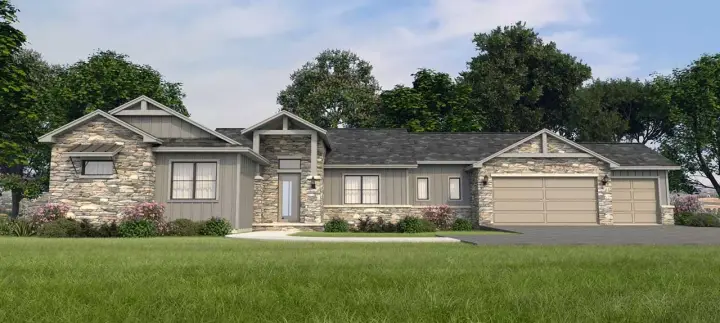 Ranch house plans 59-155 - front exterior, 2,376 sq ft, 3 bed, 2 bath house plans | Monster House Plans