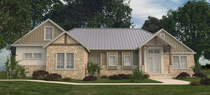 Ranch house plans 59-156 - front exterior, 2,388 sq ft, 3 bed, 2 bath house plans | Monster House Plans