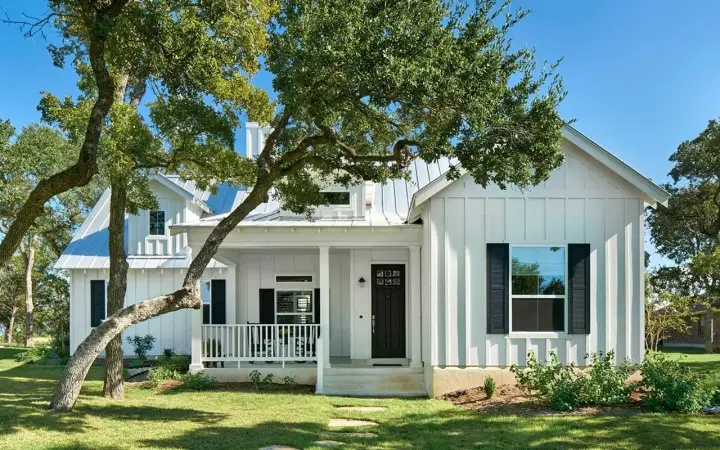 Modern Farmhouse house plans 59-159 - front exterior, 2,400 sq ft, 3 bed, 3 bath house plans | Monster House Plans