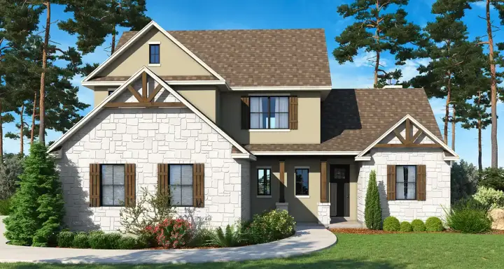 Traditional house plans 59-186 - front exterior, 2,706 sq ft, 4 bed, 2 bath house plans | Monster House Plans