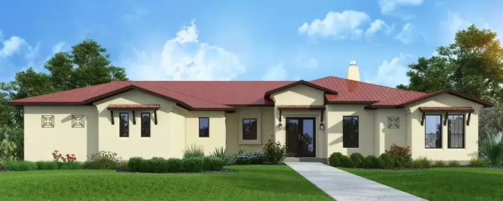 Mediterranean house plans 59-188 - front exterior, 2,725 sq ft, 3 bed, 2 bath house plans | Monster House Plans