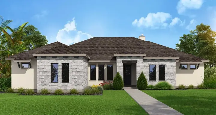 Traditional house plans 59-199 - front exterior, 2,824 sq ft, 4 bed, 3 bath house plans | Monster House Plans