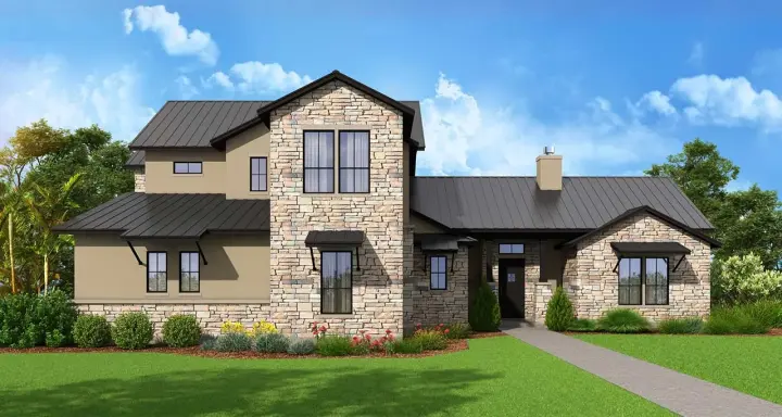 Modern Farmhouse house plans 59-212 - front exterior, 3,032 sq ft, 3 bed, 2 bath house plans | Monster House Plans