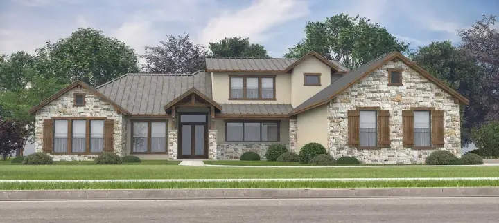 Modern Farmhouse house plans 59-226 - front exterior, 3,096 sq ft, 4 bed, 3 bath house plans | Monster House Plans