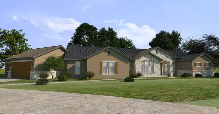 Traditional house plans 59-242 - front exterior, 3,204 sq ft, 3 bed, 3 bath house plans | Monster House Plans