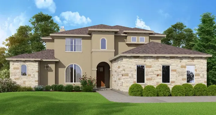 Mediterranean house plans 59-244 - front exterior, 3,213 sq ft, 4 bed, 3 bath house plans | Monster House Plans