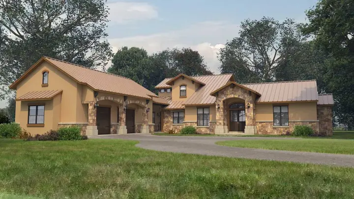 Country house plans 59-245 - front exterior, 3,214 sq ft, 3 bed, 3 bath house plans | Monster House Plans