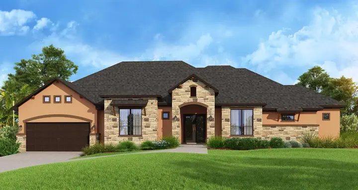 Tuscan house plans 59-247 - front exterior, 3,235 sq ft, 4 bed, 3 bath house plans | Monster House Plans