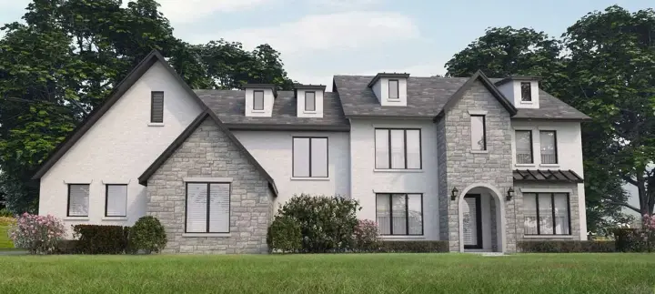 European house plans 59-248 - front exterior, 3,257 sq ft, 3 bed, 3 bath house plans | Monster House Plans