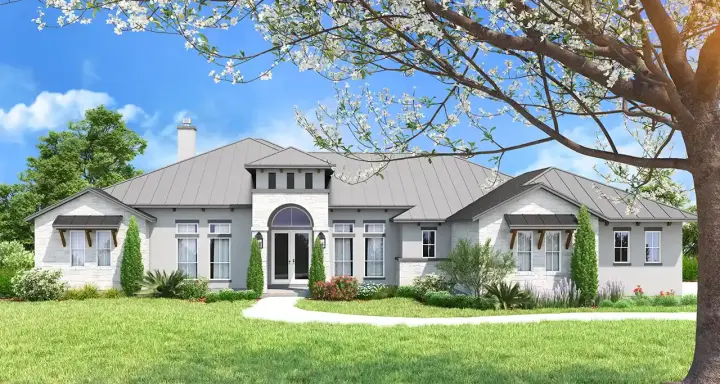 Traditional house plans 59-251 - front exterior, 3,359 sq ft, 4 bed, 3 bath house plans | Monster House Plans