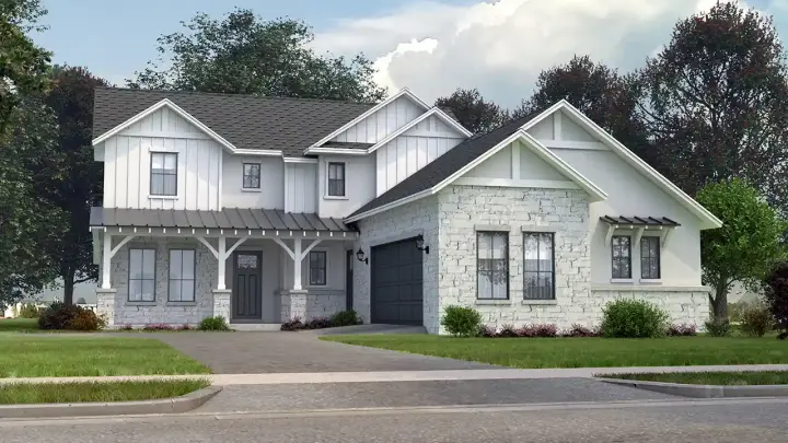 Country house plans 59-252 - front exterior, 3,298 sq ft, 3 bed, 3 bath house plans | Monster House Plans