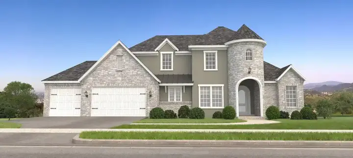 Traditional house plans 59-296 - front exterior, 3,260 sq ft, 4 bed, 3 bath house plans | Monster House Plans