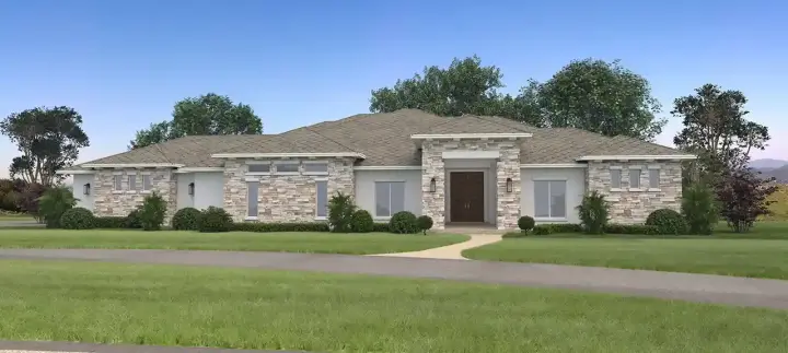 Country house plans 59-302 - front exterior, 3,363 sq ft, 2 bed, 3 bath house plans | Monster House Plans