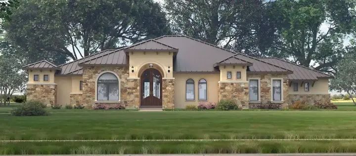 Transitional house plans 59-305 - front exterior, 3,415 sq ft, 3 bed, 2 bath house plans | Monster House Plans