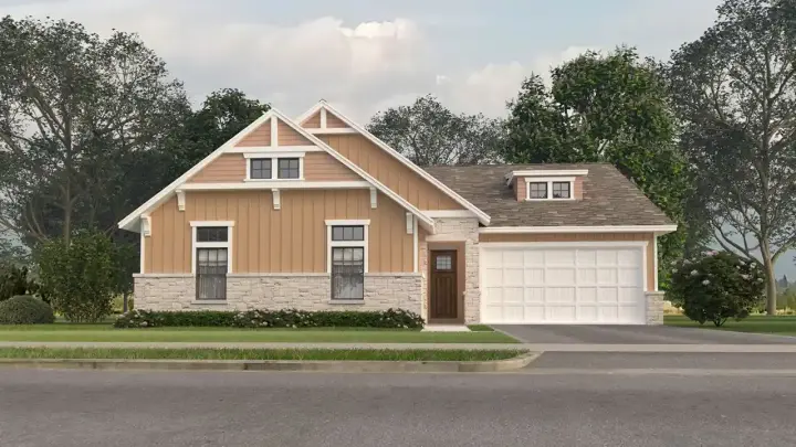 Craftsman house plans 59-310 - front exterior, 1,992 sq ft, 3 bed, 2 bath house plans | Monster House Plans