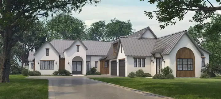 European house plans 59-311 - front exterior, 4,070 sq ft, 4 bed, 5 bath house plans | Monster House Plans