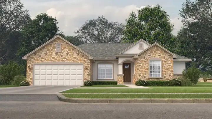 Ranch house plans 59-314 - front exterior, 2,201 sq ft, 3 bed, 2 bath house plans | Monster House Plans