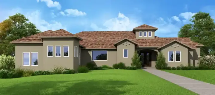Texas Hill Country house plans 59-317 - front exterior, 2,875 sq ft, 3 bed, 3 bath house plans | Monster House Plans