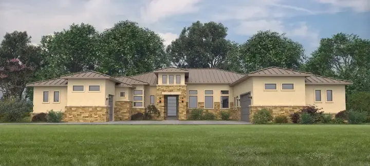 Texas Hill Country house plans 59-330 - front exterior, 3,042 sq ft, 3 bed, 3 bath house plans | Monster House Plans