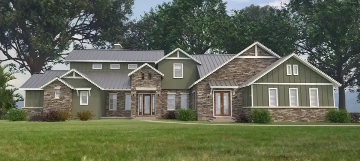 Transitional house plans 59-347 - front exterior, 3,763 sq ft, 4 bed, 3 bath house plans | Monster House Plans