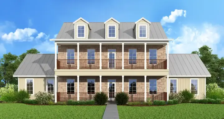 Colonial house plans 59-351 - front exterior, 3,731 sq ft, 4 bed, 4 bath house plans | Monster House Plans