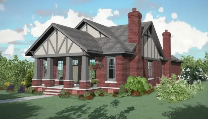 Craftsman house plans 6-1001 - front exterior, 2,681 sq ft, 4 bed, 3 bath house plans | Monster House Plans