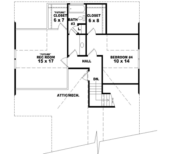 Upper/Second Floor Plan: 6-1001