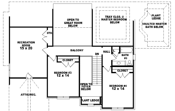 Upper/Second Floor Plan: 6-1007