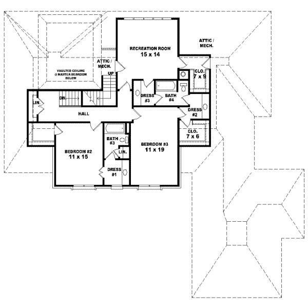 Upper/Second Floor Plan: 6-1010