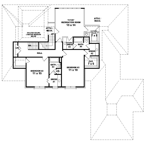 Upper/Second Floor Plan: 6-1014