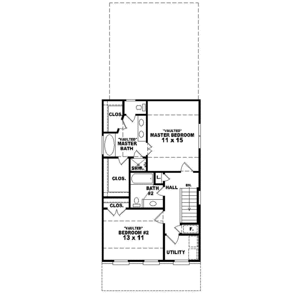 Upper/Second Floor Plan: 6-102