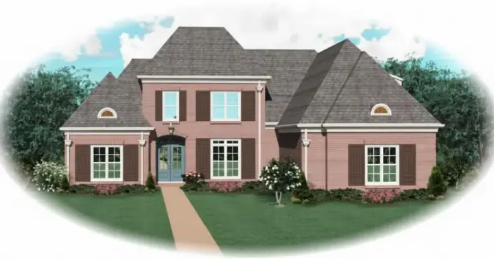 Traditional house plans 6-1036 - front exterior, 3,014 sq ft, 4 bed, 3 bath house plans | Monster House Plans