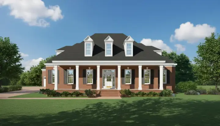 Southern house plans 6-1039 - front exterior, 3,560 sq ft, 3 bed, 4 bath house plans | Monster House Plans