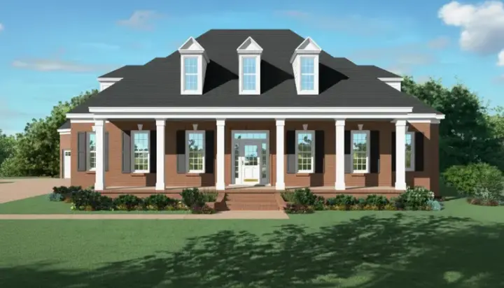 Southern house plans 6-1040 - front exterior, 3,240 sq ft, 3 bed, 4 bath house plans | Monster House Plans