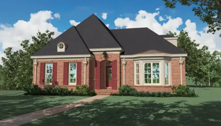 Traditional house plans 6-1050 - front exterior, 2,472 sq ft, 3 bed, 2 bath house plans | Monster House Plans