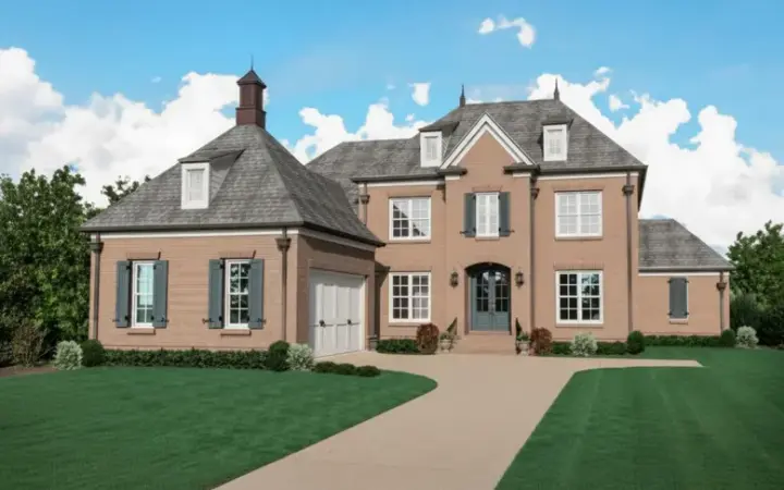 European house plans 6-1061 - front exterior, 3,498 sq ft, 4 bed, 3 bath house plans | Monster House Plans