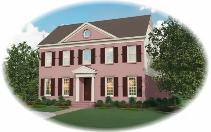Southern Colonial house plans 6-1069 - front exterior, 3,643 sq ft, 4 bed, 4 bath house plans | Monster House Plans