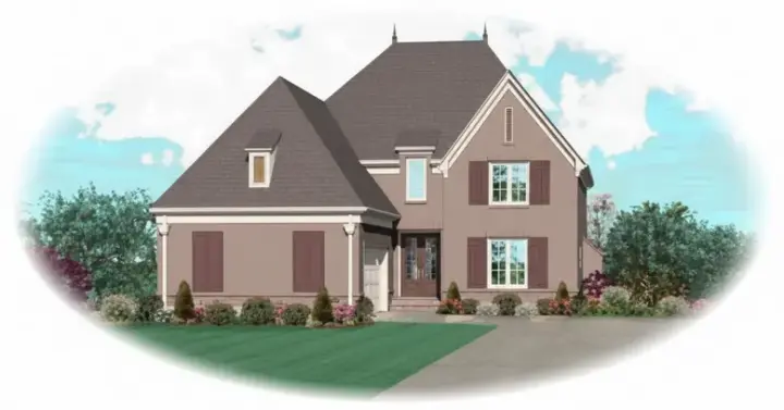 Traditional house plans 6-1070 - front exterior, 3,782 sq ft, 4 bed, 3 bath house plans | Monster House Plans