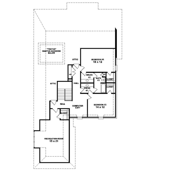 Upper/Second Floor Plan: 6-1071