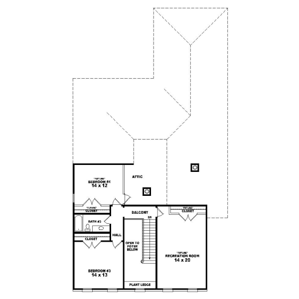Upper/Second Floor Plan: 6-1073
