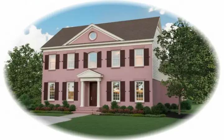 Southern Colonial house plans 6-1074 - front exterior, 3,202 sq ft, 4 bed, 3 bath house plans | Monster House Plans
