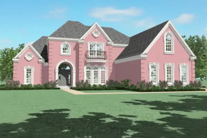 European house plans 6-1095 - front exterior, 3,703 sq ft, 3 bed, 3 bath house plans | Monster House Plans