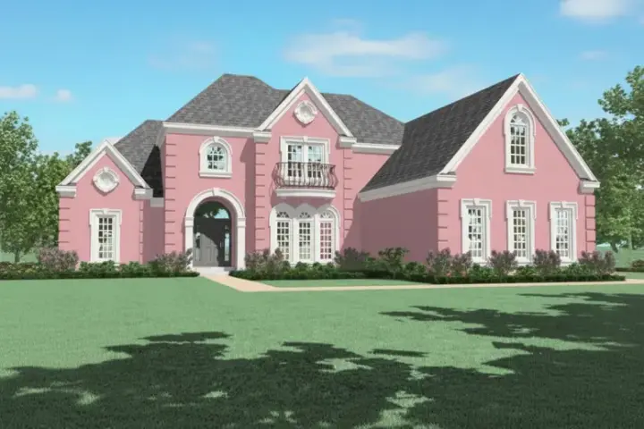 European house plans 6-1098 - front exterior, 4,136 sq ft, 3 bed, 3 bath house plans | Monster House Plans