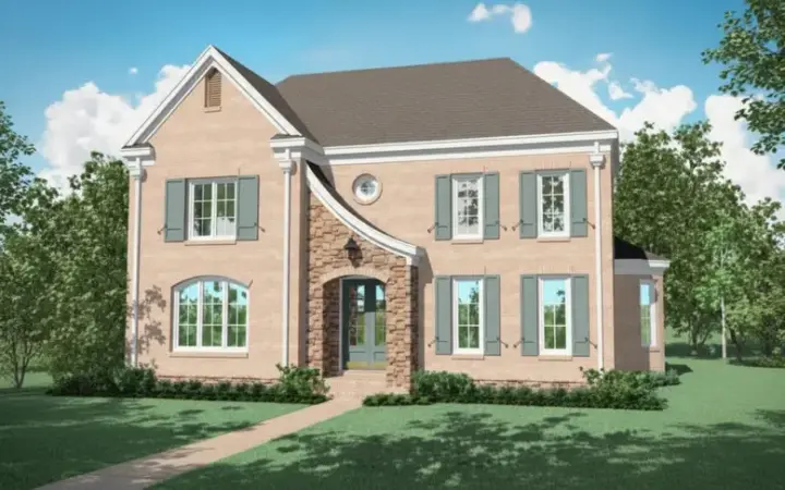 French Country house plans 6-1107 - front exterior, 3,684 sq ft, 4 bed, 3 bath house plans | Monster House Plans