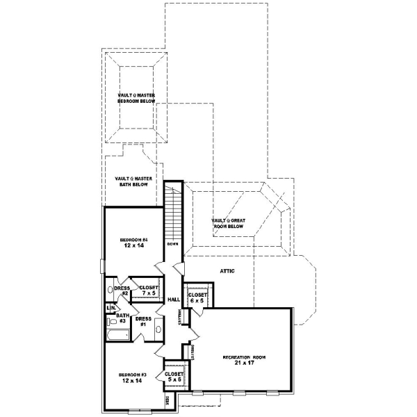 Upper/Second Floor Plan: 6-1107