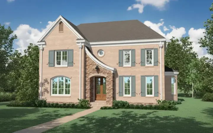 French Country house plans 6-1108 - front exterior, 3,684 sq ft, 4 bed, 3 bath house plans | Monster House Plans