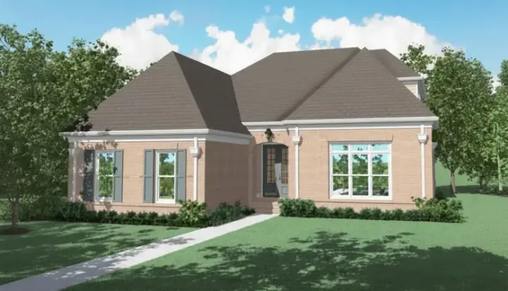French Country house plans 6-1110 - front exterior, 2,598 sq ft, 3 bed, 3 bath house plans | Monster House Plans